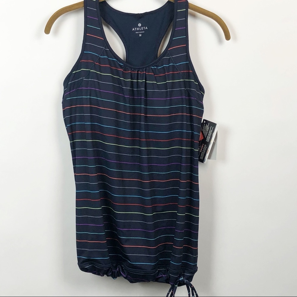 Athleta Multi Stripe Tinker Tank II Sz M